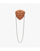 MCM Monogram Face Mask with chain