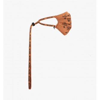 MCM Monogram Face Mask with chain