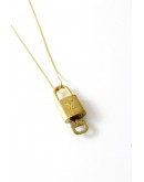 LV Necklaces Lock gold silver