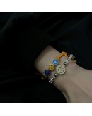 Astar Hades Smiley Daisy Diamond Bracelet 16-21cm