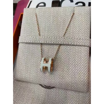 Hermes Pop H Necklaces white