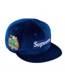 Supreme Velour Box Logo New Era Cap