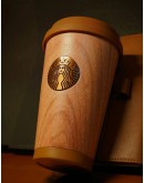 Starbucks Wood Grain StainlessSteel Thumbler & NoteBook Gifts Box370ml