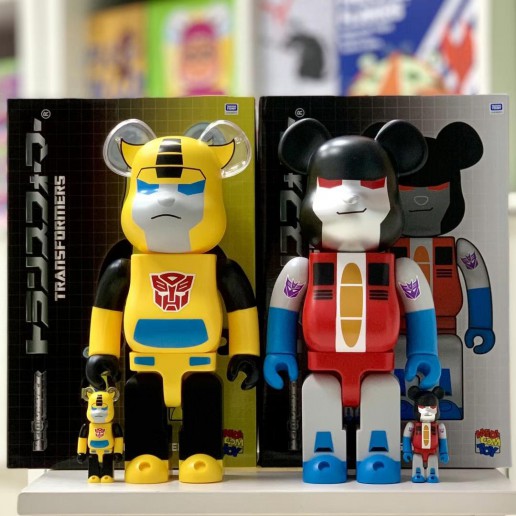 Bearbrick x Transformers BUMBLEBEE STARSCREAM 大黄蜂 红蜘蛛 100% 400%