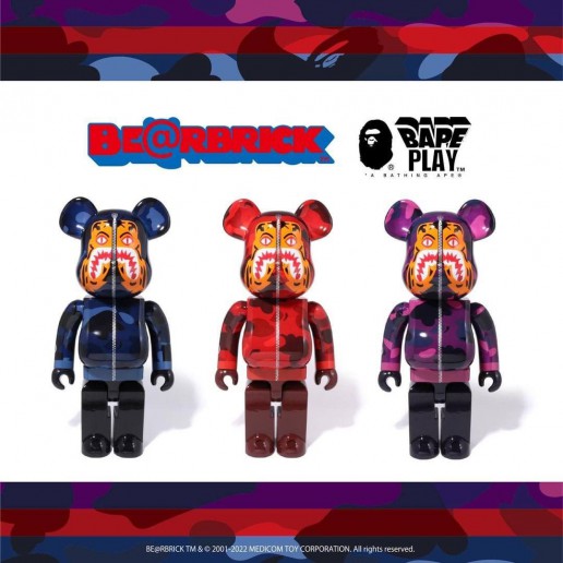 BearBrick x Bape Tiger 100% 400% 1000%