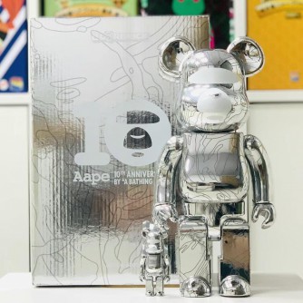 Bearbrick x AAPE BY BATHING 猿人头 10th Anniversary  size 100% 400%