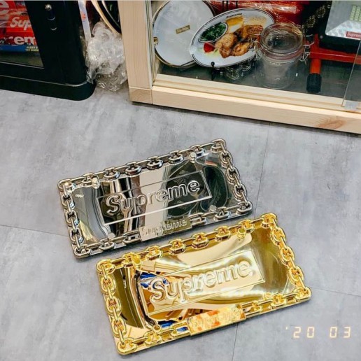 Supreme Chain License Plate Frame gold silver