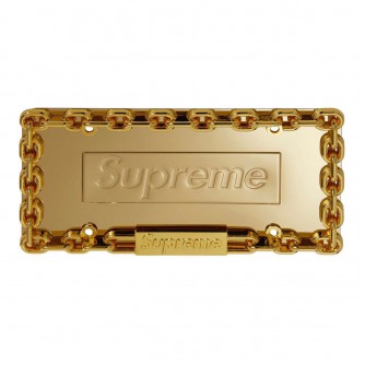 Supreme Chain License Plate Frame gold silver