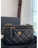 Chanel 19 small black gold