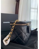 Chanel 19 small black gold