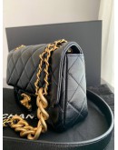 Chanel 19 small black gold