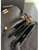 Chanel 19 small black gold