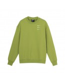 Nike French Terry Swoosh Crewneck olive green