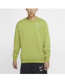 Nike French Terry Swoosh Crewneck olive green