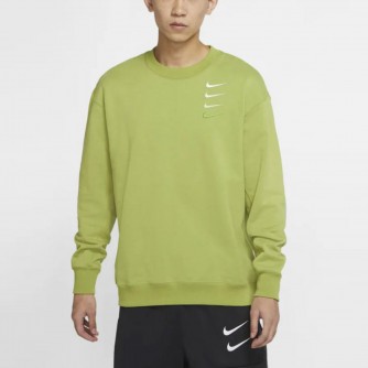 Nike French Terry Swoosh Crewneck olive green