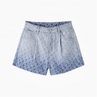 Peace Birds Monogram Short Denim