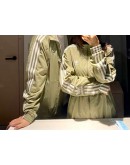 Adidas Original Small Logo Stripe Jacket olive green