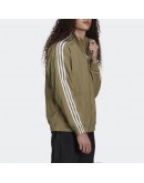 Adidas Original Small Logo Stripe Jacket olive green