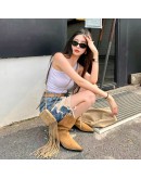 AKMENG HighWaist Denim Short