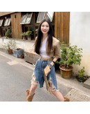 AKMENG HighWaist Denim Short