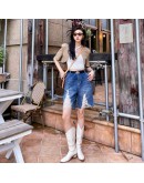 AKMENG HighWaist Denim Short