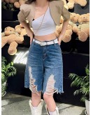 AKMENG HighWaist Denim Short