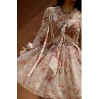 JZ Winter Fallen Leaves Dress Ladies