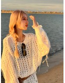 MoerShop Summer Knitting LongSleeve Top