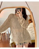 MoerShop Summer Knitting LongSleeve Top