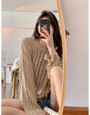 MoerShop Summer Knitting LongSleeve Top