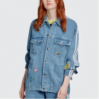 Adidas Original x Fiorucci Stripe Denim Jacket