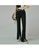 CHUU Slit HighWaist Boot Cut Pant SS23