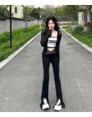 CHUU Slit HighWaist Boot Cut Pant SS23