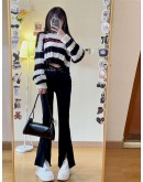 CHUU Slit HighWaist Boot Cut Pant SS23