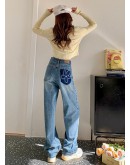 MacyMccoy Flower Denim Pant