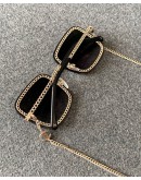 Chanel Square Chain SunGlasses light gold