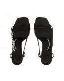 AlexanderWang black satin sandals