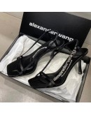 AlexanderWang black satin sandals