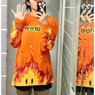 Drew House FW22 'Fire is Tee' Long Sleeve