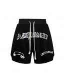 Askyurself Velvet Embroidery Short black