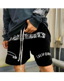 Askyurself Velvet Embroidery Short black