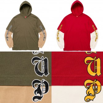 Supreme Layered Hooded  LongSleeve Top