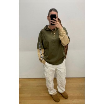 Supreme Layered Hooded  LongSleeve Top