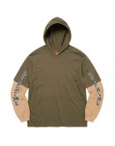 Supreme Layered Hooded  LongSleeve Top