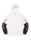 Supreme Layered Hooded  LongSleeve Top