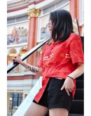 McDonald‘s x Clot Silk Stuff Uniform Shirt red&black