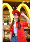 McDonald‘s x Clot Silk Stuff Uniform Shirt red&black