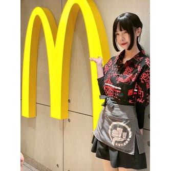 McDonald‘s x Clot Silk Stuff Uniform Shirt red&black