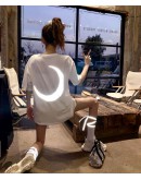 Cloud Season Reflective Moon Tee with Ladies Sock