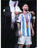 Messi Argentina Champion 3 Stars AFA WorldCup Jersey